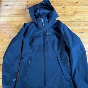 Eddie Bauer Women’s XS Black Raincoat Water-Resistant Hooded